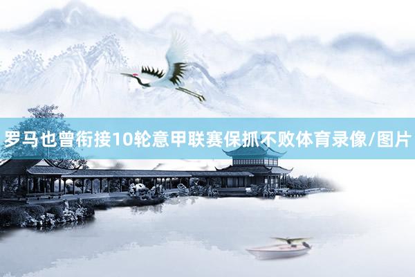 罗马也曾衔接10轮意甲联赛保抓不败体育录像/图片