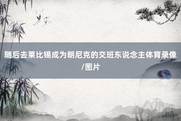 随后去莱比锡成为朗尼克的交班东说念主体育录像/图片