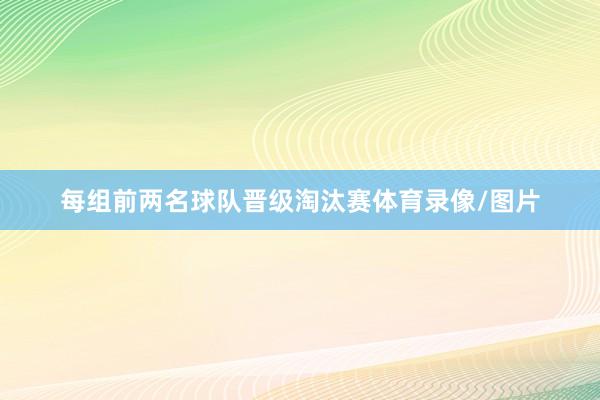 每组前两名球队晋级淘汰赛体育录像/图片